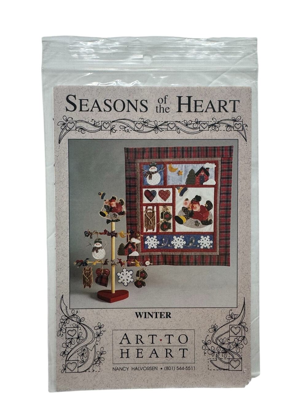 Vintage Seasons of the Heart Winter Wall Quilt Pattern Art To Heart 1994